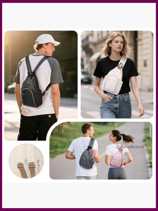 Convertible Anti Theft Crossbody Sling Backpack with Water Bottle Holder